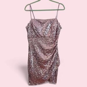 Pink Sequin bodycon Dress by Crystal Sky